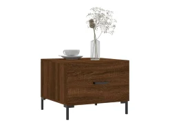 Conjunto de 2 Mesas de Centro | Mesa de apoio | Mesa de café 50x50x40 cm madeira proc. carvalho castanho