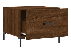 Conjunto de 2 Mesas de Centro | Mesa de apoio | Mesa de café 50x50x40 cm madeira proc. carvalho castanho