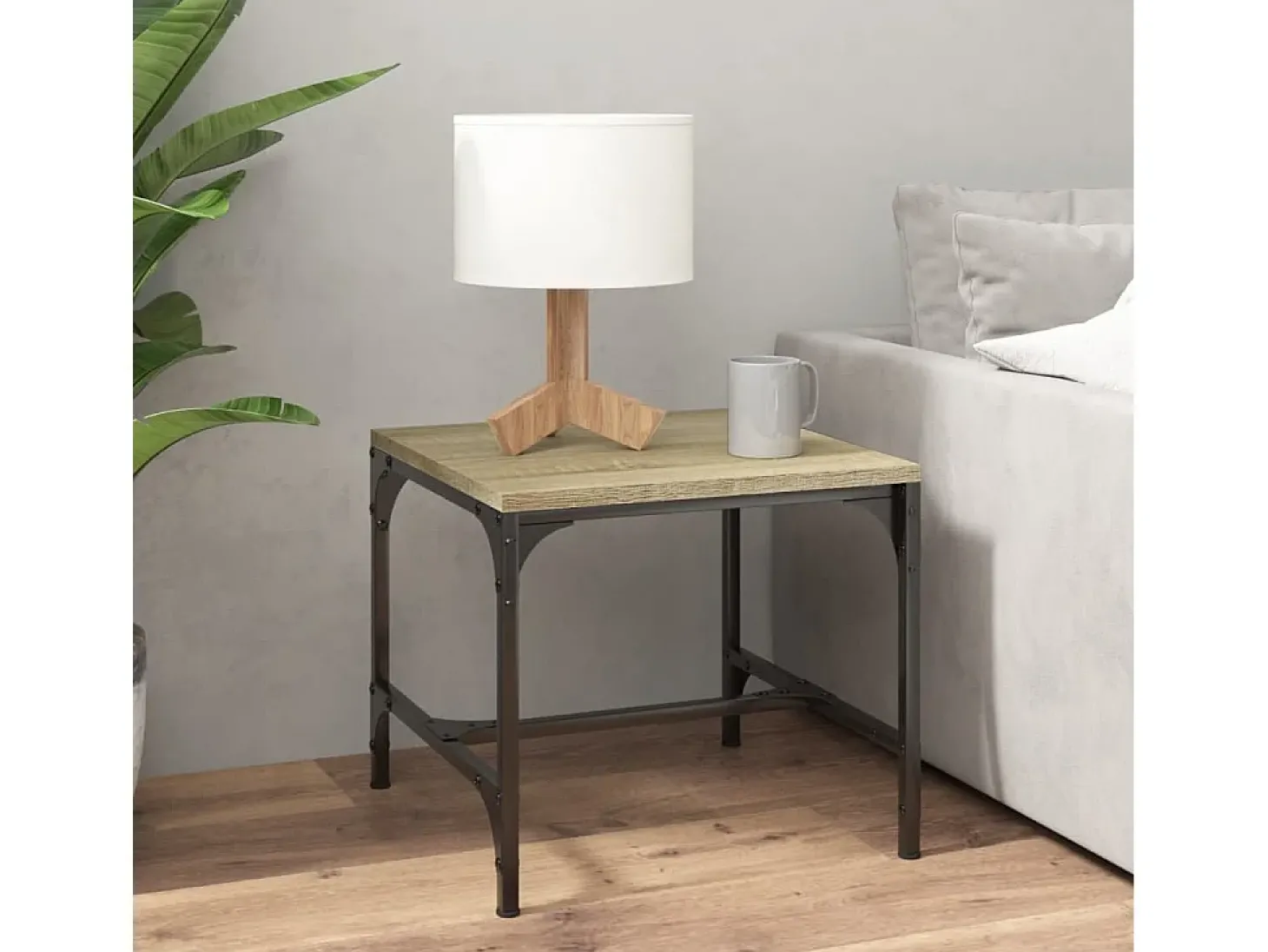 Conjunto de 2 Mesas de Centro | Mesa de apoio | Mesa de café 40x40x35 cm deriv. madeira carvalho sonoma