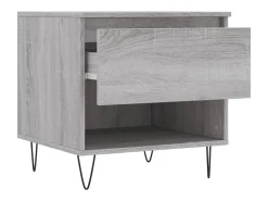 Conjunto de 2 Mesas de Centro | Mesa de apoio | Mesa de café 50x46x50cm deriv. madeira cinzento sonoma