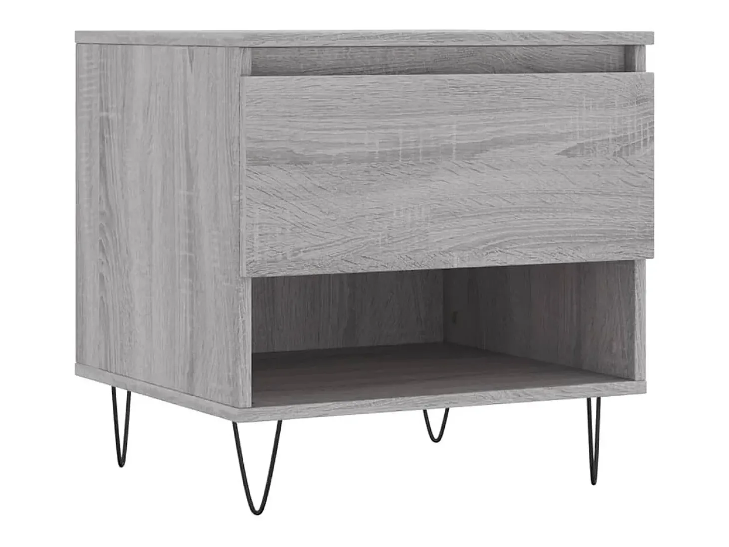 Conjunto de 2 Mesas de Centro | Mesa de apoio | Mesa de café 50x46x50cm deriv. madeira cinzento sonoma