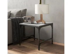 Conjunto de 2 Mesas de Centro | Mesa de apoio | Mesa de café 40x40x35 cm deriv. madeira cinzento sonoma