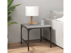 Conjunto de 2 Mesas de Centro | Mesa de apoio | Mesa de café 40x40x35 cm deriv. madeira cinzento sonoma