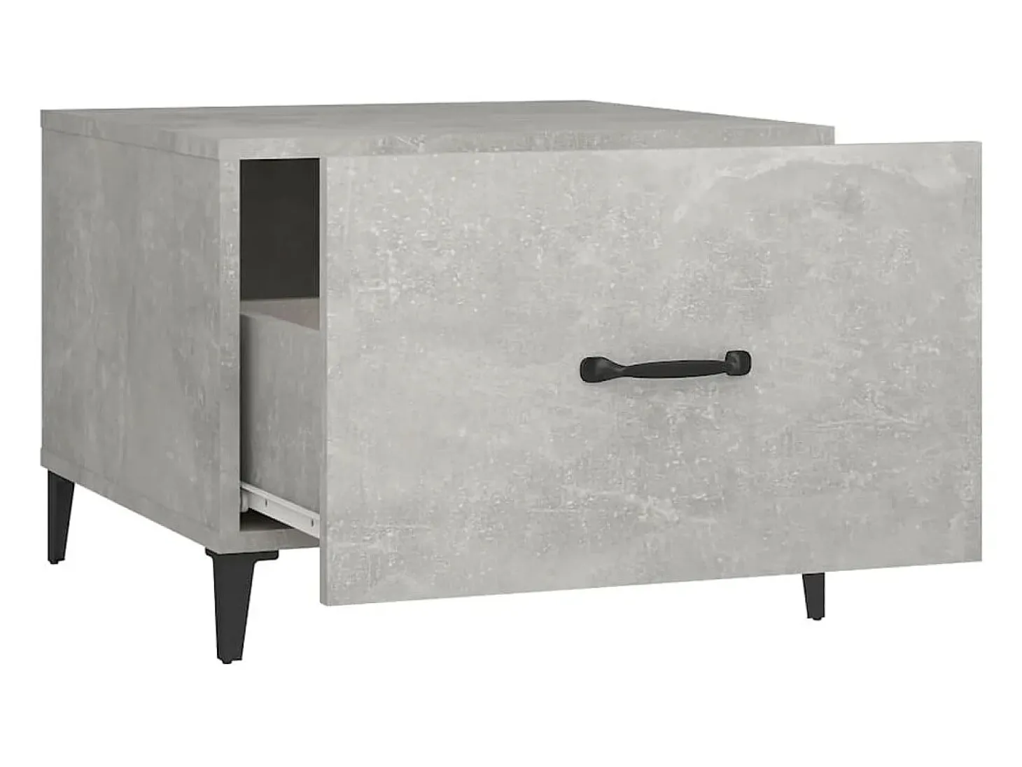 Conjunto de 2 Mesas de Centro | Mesa de apoio + pernas de metal 50x50x40 cm sonoma cinza