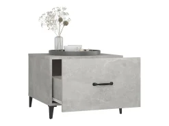Conjunto de 2 Mesas de Centro | Mesa de apoio + pernas de metal 50x50x40 cm sonoma cinza