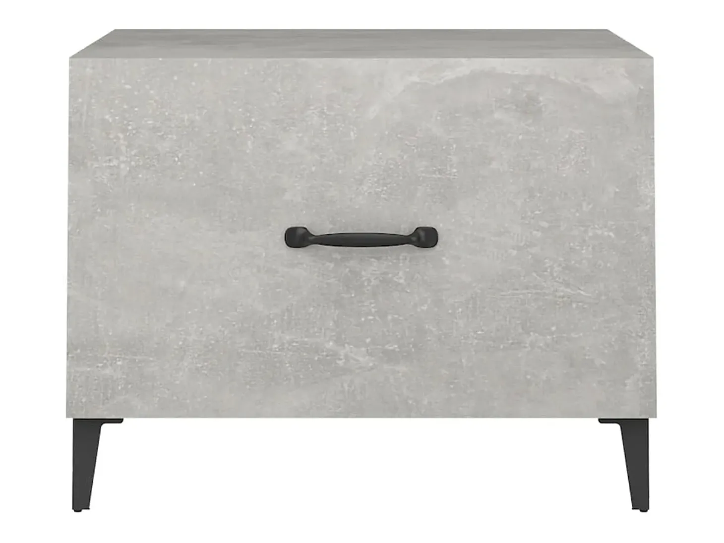 Conjunto de 2 Mesas de Centro | Mesa de apoio + pernas de metal 50x50x40 cm sonoma cinza