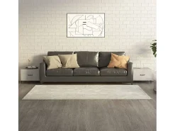 Conjunto de 2 Mesas de Centro | Mesa de apoio + pernas de metal 50x50x40 cm sonoma cinza