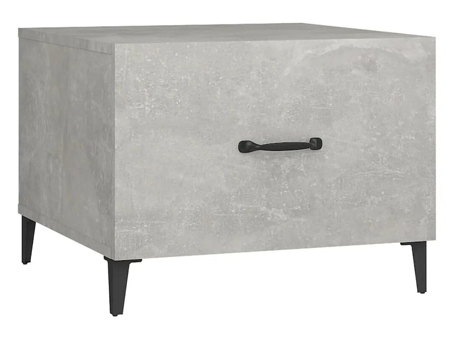 Conjunto de 2 Mesas de Centro | Mesa de apoio + pernas de metal 50x50x40 cm sonoma cinza
