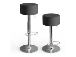 Conjunto de 2 peças de banco de bar preto 33x33x92