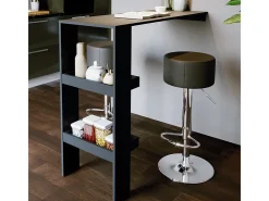 Conjunto de 2 peças de banco de bar preto 33x33x92