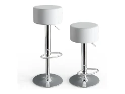 Conjunto de 2 peças de banco de bar branco 33x33x92