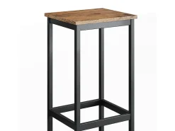 Conjunto de 2 peças de banco de bar carvalho rústico 32x28x78 fyrk