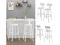 Conjunto de 2 peças de banco de bar branco 34x55x102 caracas