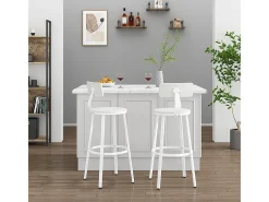 Conjunto de 2 peças de banco de bar branco 34x55x102 caracas