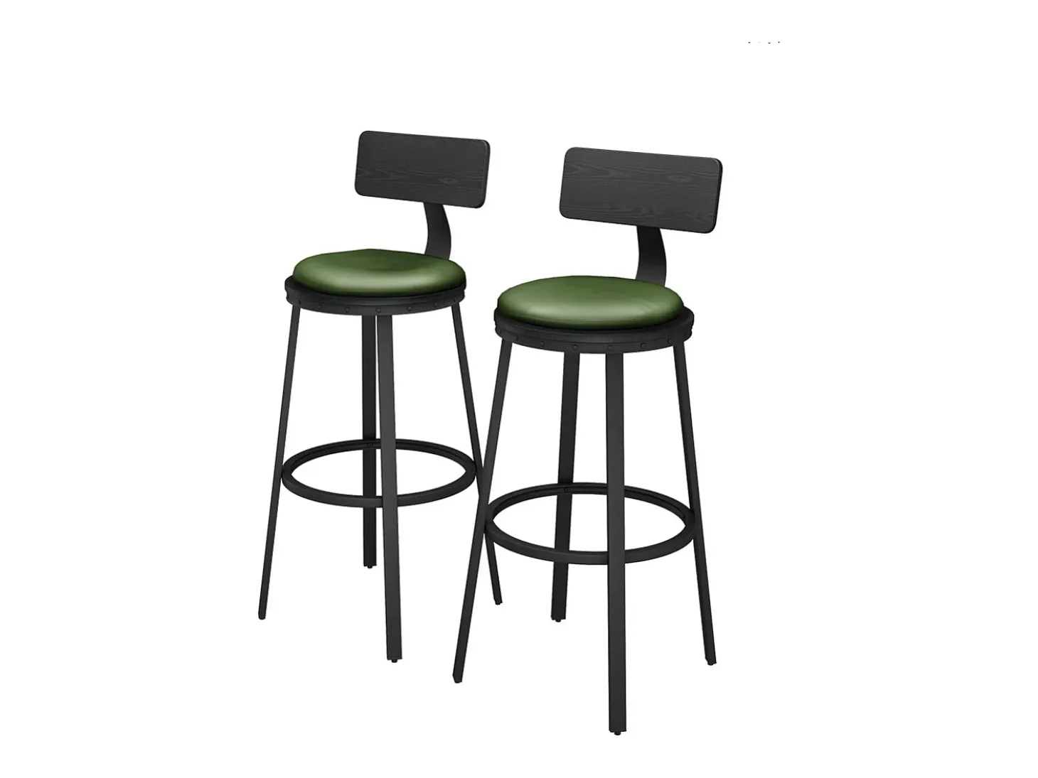 Conjunto de 2 peças de banco de bar preto 34x55x102 caracas