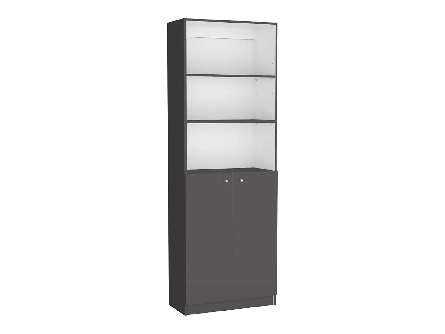Conjunto de 3 peças de melamina para escritório em casa com prateleiras , 180.6 cm X 170.6 cm X 29.9 cm , Multicolor