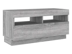 Conjunto de 2 peças de móveis Sonoma Grey para TV/aparador com luzes LED para sala de estar quarto e sala de jantar 02_0025338