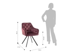 Conjunto de 2 poltronas ALEXA merlot