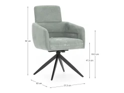 Conjunto de 2 poltronas de veludo com pernas de metal 57x65 h92 cm