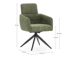 Conjunto de 2 poltronas de veludo com pernas de metal 57x65 h92 cm