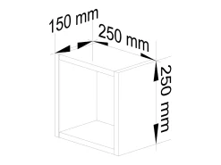 Conjunto de 3 Prateleiras Suspensas 25x25cm Brancas - Montagem Fácil