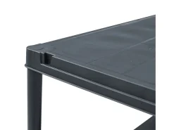 Conjunto de 5 prateleiras de armazenamento 60 x 30 x 138 cm plástico preto 02_0000674