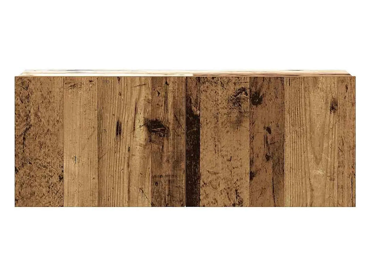 Conjunto de armário TV de parede 2 pcs madeira madeira velha