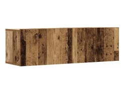 Conjunto de armário TV de parede 2 pcs madeira madeira velha