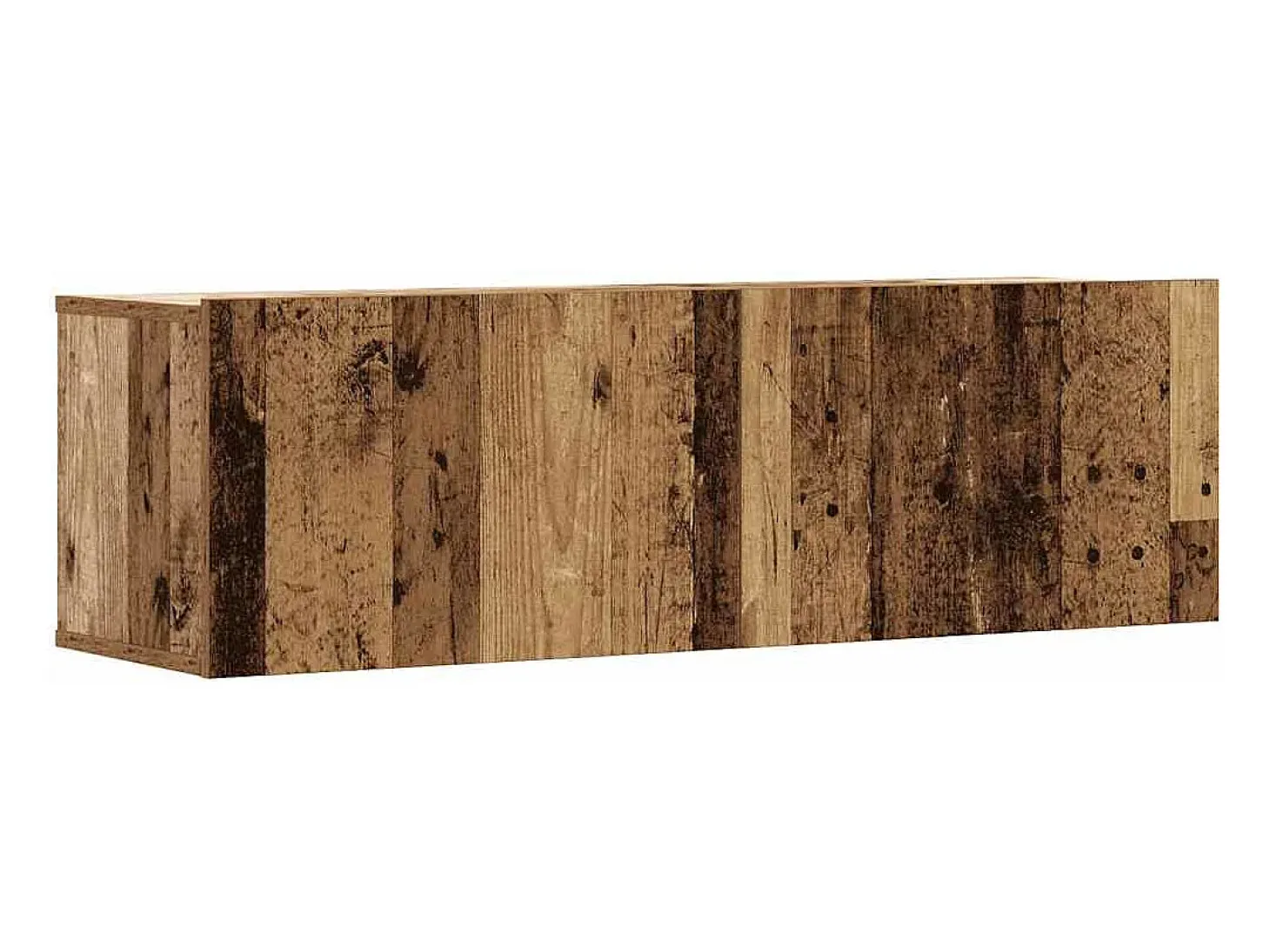 Conjunto de armário TV de parede 2 pcs madeira madeira velha
