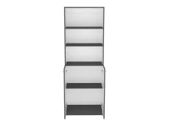 Conjunto de estante de escritório em melamina de 3 peças com prateleiras e 2 portas, 180.6 cm X 188.4 cm X 29.9 cm, Multicolor