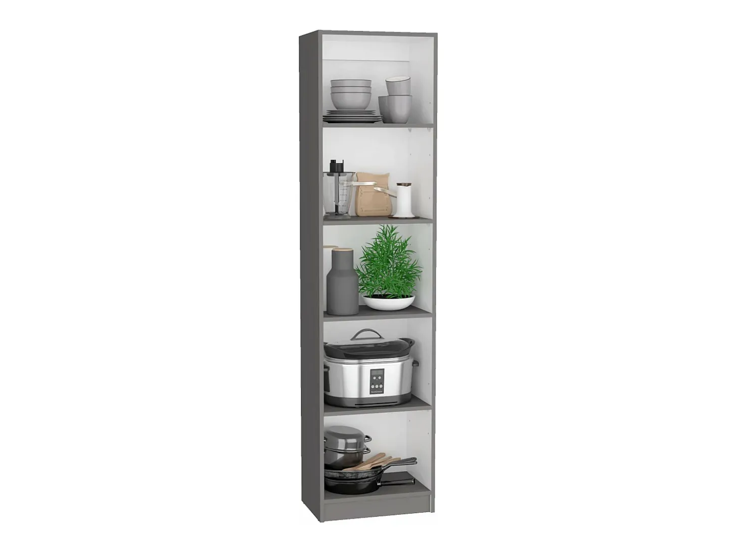 Conjunto de estantes para escritório em melamina de 3 peças com prateleiras e 4 portas , 180.6 cm X 152.8 cm X 29.9 cm , Multicolor