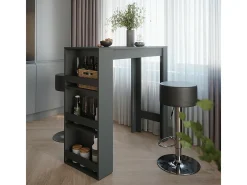 Conjunto de mesa de bar antracite 45x110x106 repose