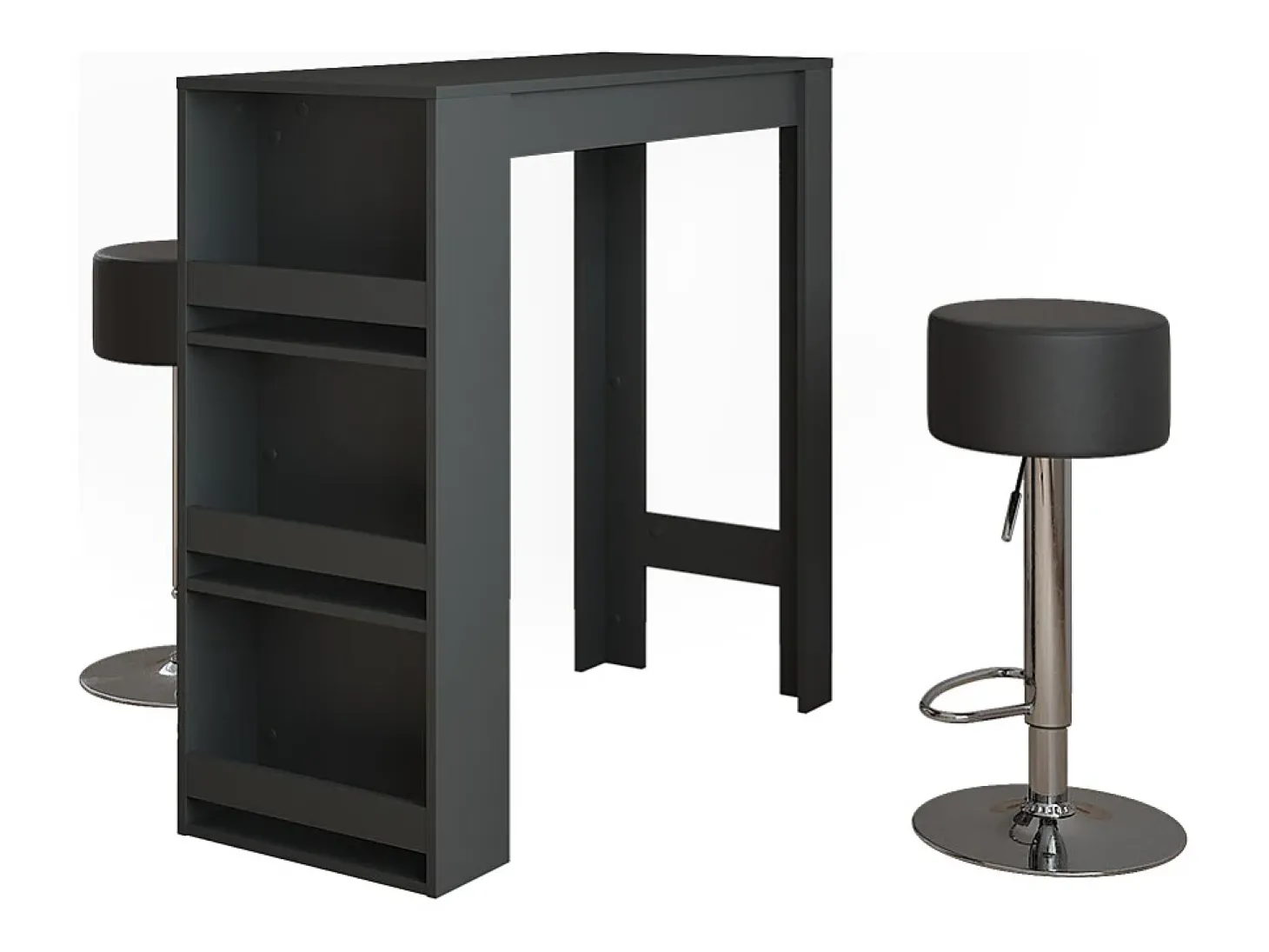 Conjunto de mesa de bar antracite 45x110x106 repose