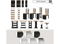 Conjunto de mesa de bar branco/antracite 67x100x106 repose