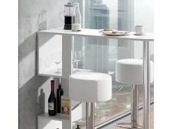 Conjunto de mesa de bar branco 113x39.8x111.8 vincent