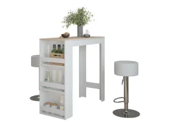 Conjunto de mesa de bar branco/sonoma 45x110x106 repose