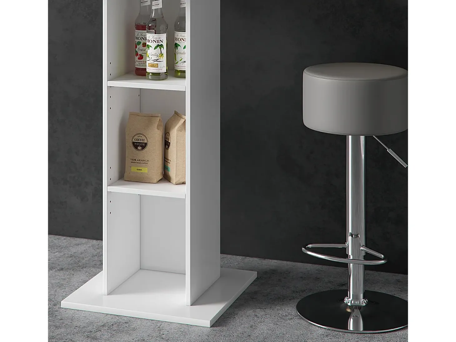 Conjunto de mesa de bar betão 70x70x109 rodeo