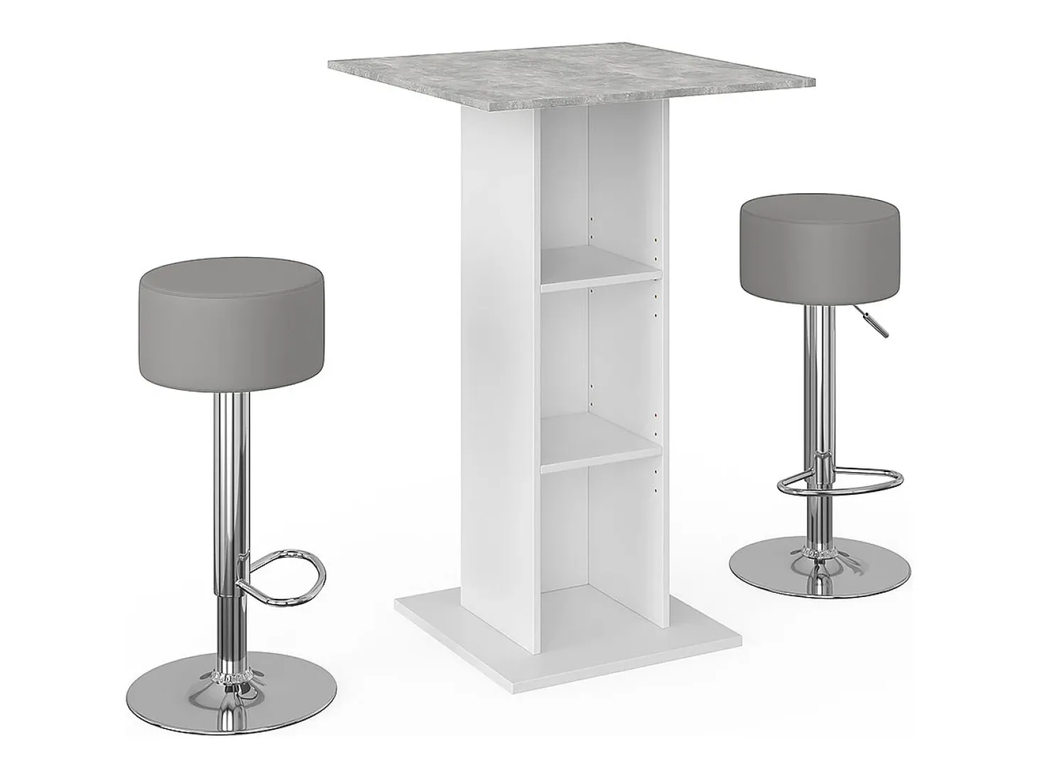Conjunto de mesa de bar betão 70x70x109 rodeo
