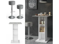 Conjunto de mesa de bar betão 70x70x109 rodeo