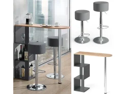 Conjunto de mesa de bar carvalho goldkraft 113x39.8x111.8 vincent