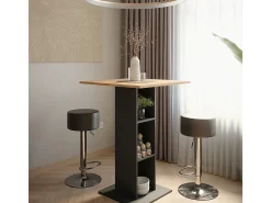 Conjunto de mesa de bar carvalho goldkraft/antracite 75x75x106 repose