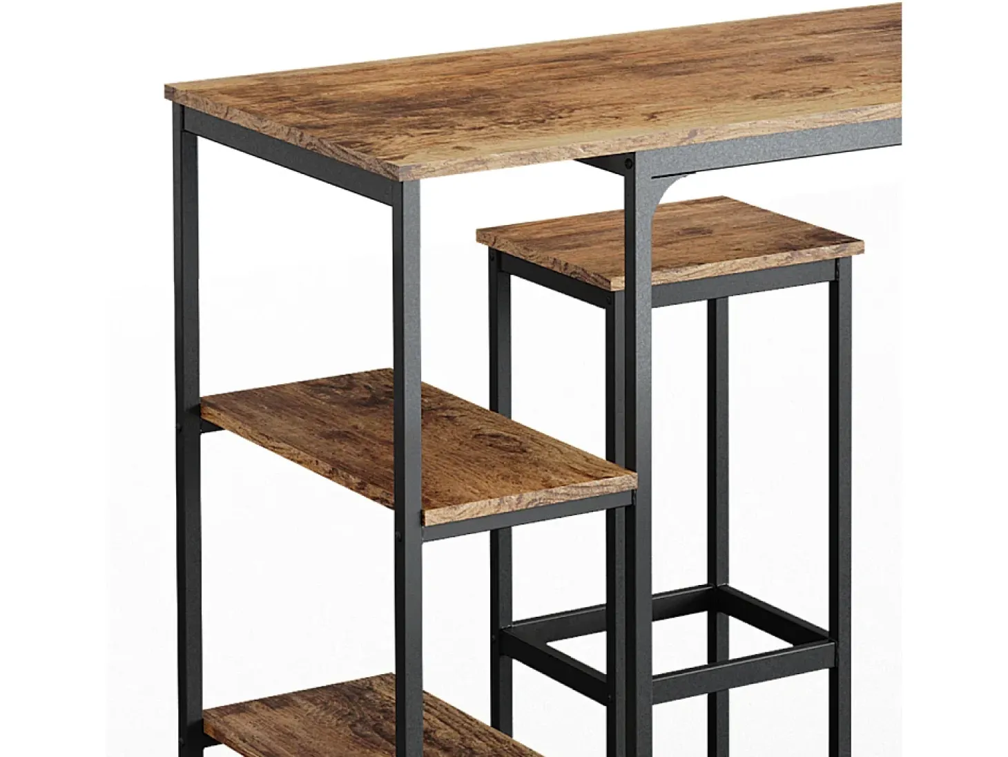 Conjunto de mesa de bar madeira antiga 120x50x105 fyrk