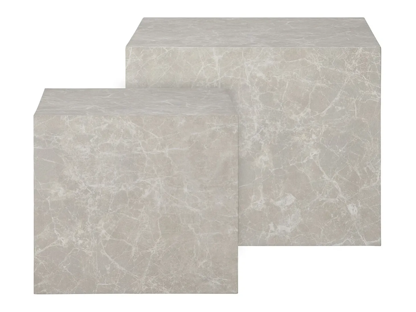 Conjunto de Mesas Auxiliares Prague, Cinzento, 40x40x36 cm, Kendra Home