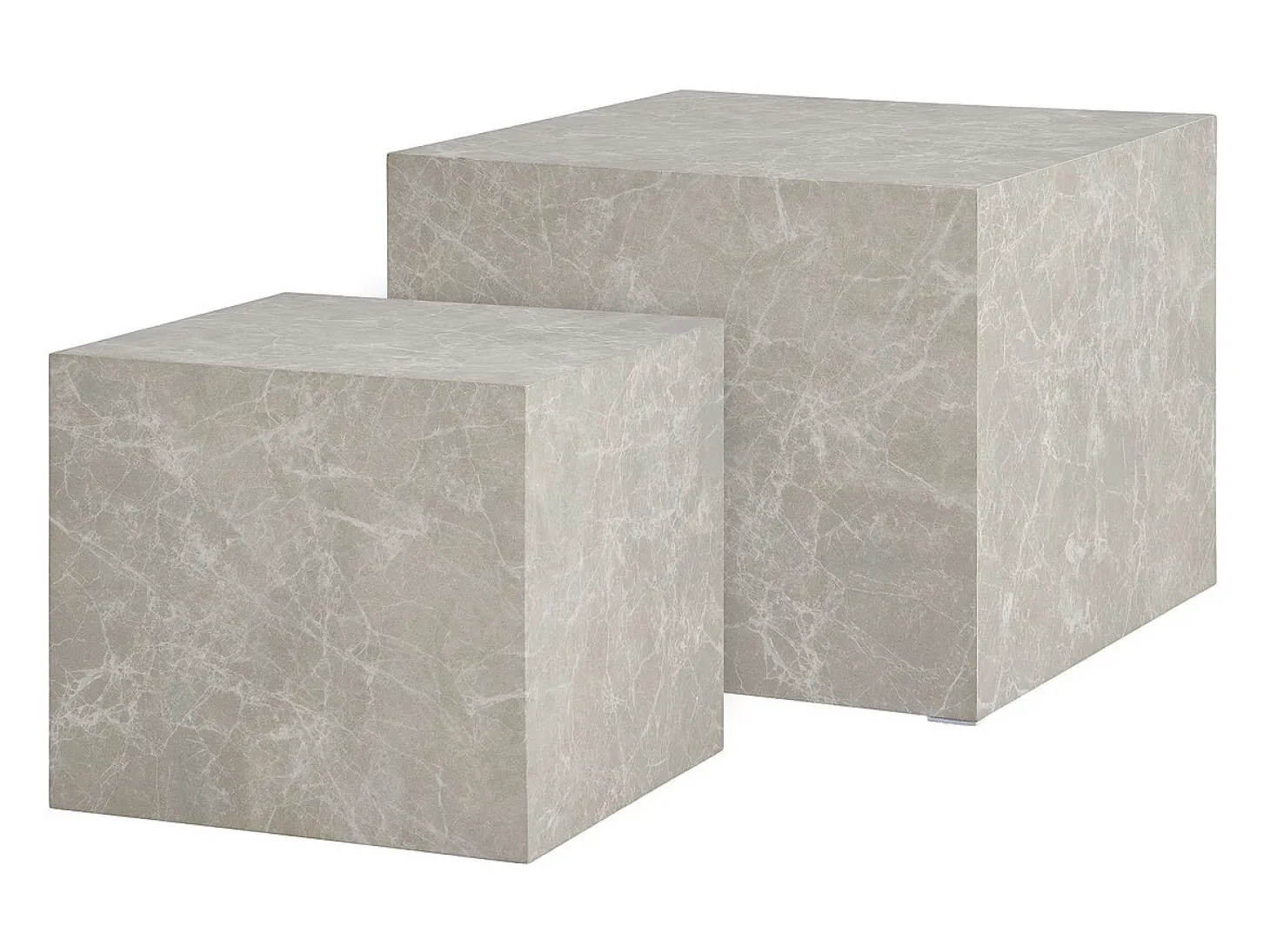 Conjunto de Mesas Auxiliares Prague, Cinzento, 40x40x36 cm, Kendra Home