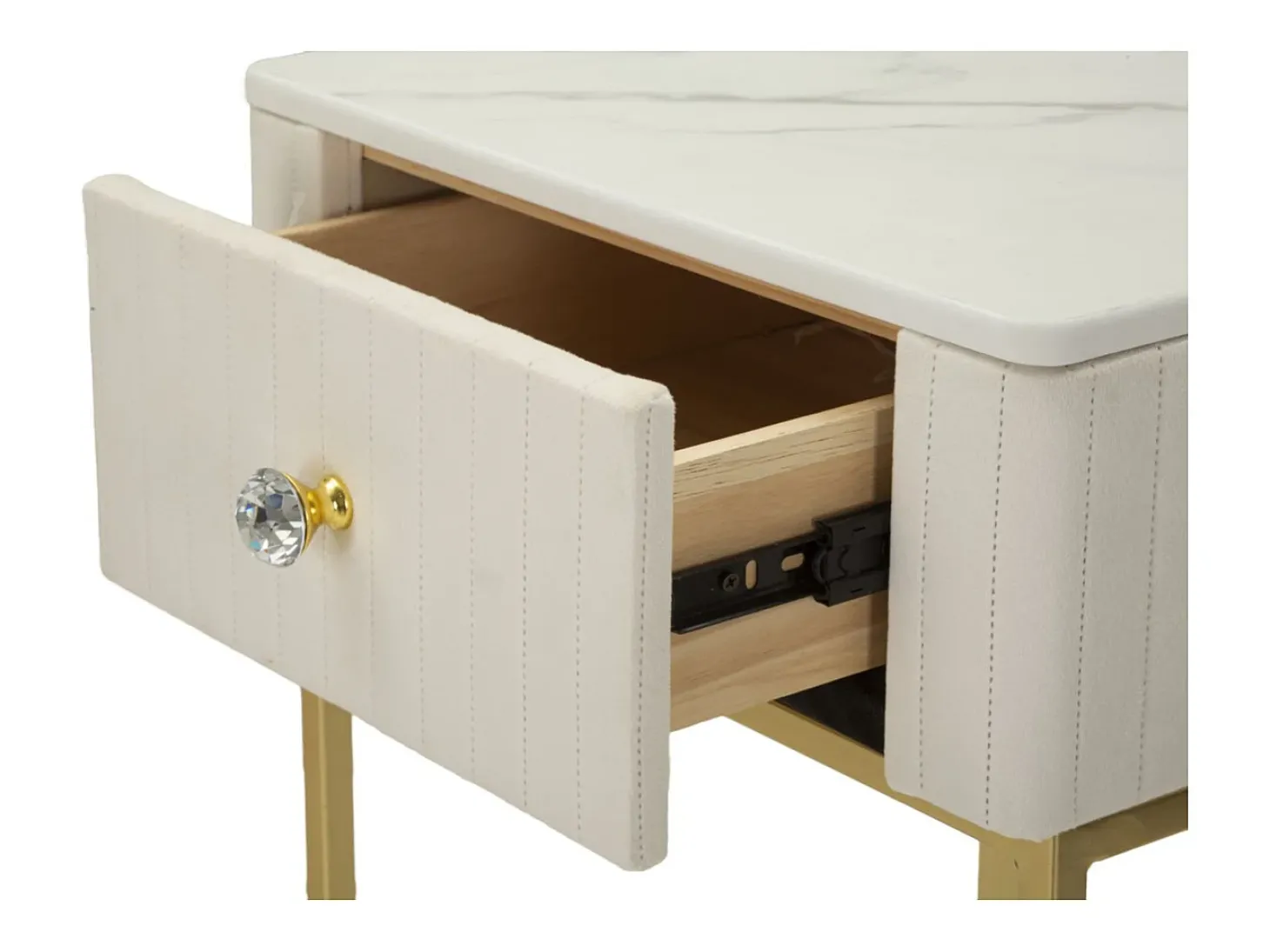 Conjunto de Mesas Auxiliares VKH771, Bege, 45x45x90 cm, Kendra Home