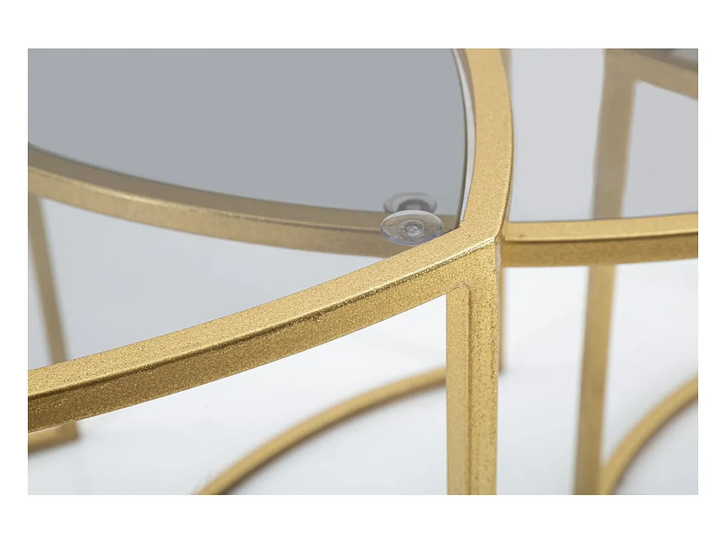 Conjunto de Mesas Auxiliares VKH553, Ouro, 60x60x50 cm, Kendra Home
