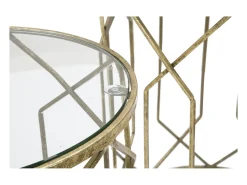 Conjunto de Mesas Auxiliares VKH561, Ouro, 42x42x53 cm, Kendra Home
