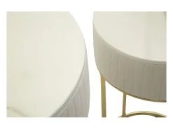 Conjunto de Mesas Auxiliares VKH772, Bege, 50x50x90 cm, Kendra Home
