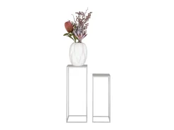 Conjunto de Mesas Auxiliares Beja, Bege, 19x19x50 cm, Kendra Home
