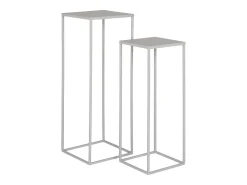 Conjunto de Mesas Auxiliares Beja, Bege, 19x19x50 cm, Kendra Home
